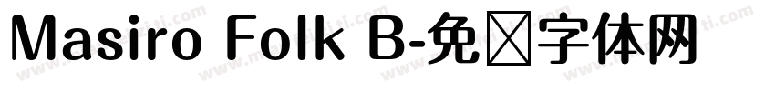 Masiro Folk B字体转换